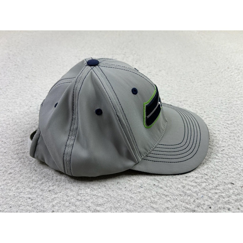Seattle Seahawks Hat Cap Strap Back Mens One Size Gray NFL Football Embroidered - Picture 4 of 9
